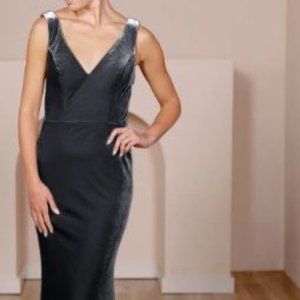 Revelry Dakota velvet dress - slate blue